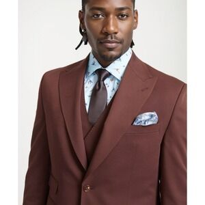 Tayion Montee Holland Sport Coat Mens 44S Brown Two Button Blazer Suit Jacket‎